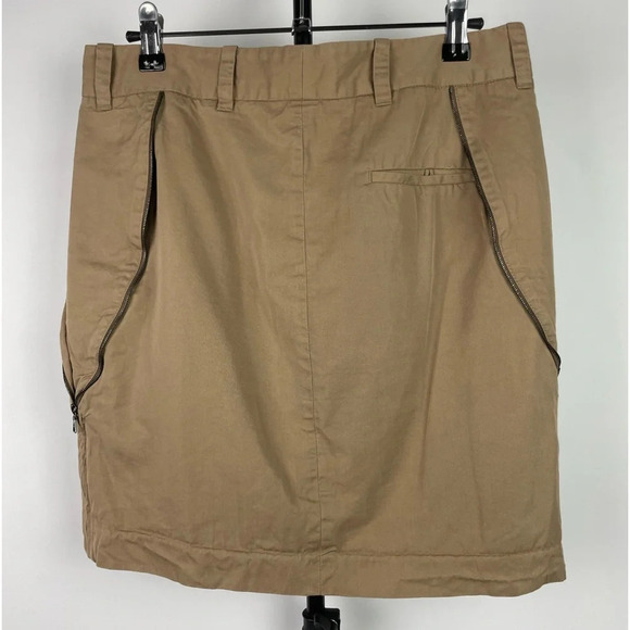 3.1 Phillip Lim Tan Khaki Mini Zipper Seam Detail Mini Skirt with Pockets - Picture 4 of 6
